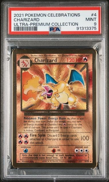 POKEMON CHARIZARD 2021 CELEBRATIONS ULTRA-PREMIUM COLLECTION #4 PSA 9
