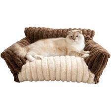 Cat Bed Washable Pet Sofa - Soft Supportive Fluffy Cat Couch for Small Indoor...