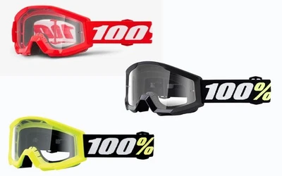 100% Strata Kids Mini Goggles for Children - Revvi, DUO, Motocross, BMX, MTB, MX