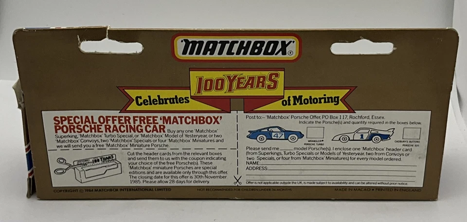 1985 Matchbox Convoy Federal Express Peterbilt Container Truck CY-3 - 100 Years - Image 3 of 4
