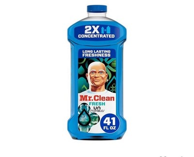 Mr Clean 2X Concentrated Multi Surface Cleaner With Unstoppable Fresh Scent 41fl