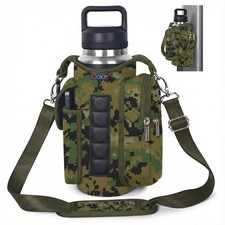 icolor Magnetic Gym Bag Water Bottle Carrier Holder with Phone Pockets & Camo