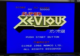Super Xevious Gamp no Nazo Famicom NES FC Box Manual Sticker Postcard Namcot Jap