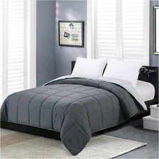 Comforters Queen Size - Grey Duvet Insert down Alternative Bed Queen Comforter, 