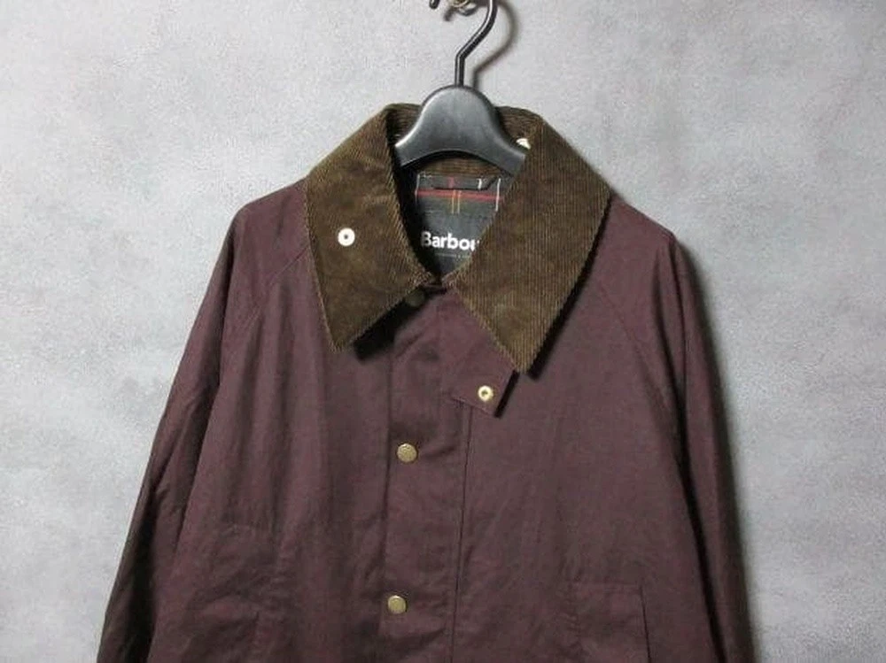 Barbour × FREAK'S STORE BEDALE Wine Red Sample Corduroy Collar Jacket 42 F/S image 3