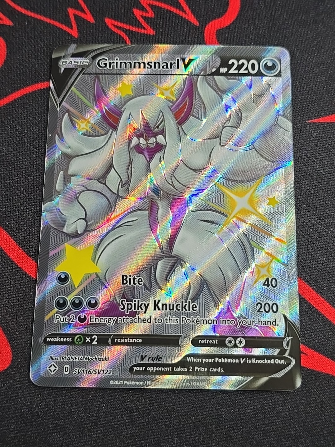 Grimmsnarl V Full Art # SV116/SV122 Ultra Rare Shining Fates Pokemon TCG NM Holo
