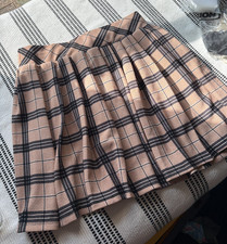 NEW Rue 21 Size M Brown Plaid Mini Skirt Dark Academia Preppy Made in USA