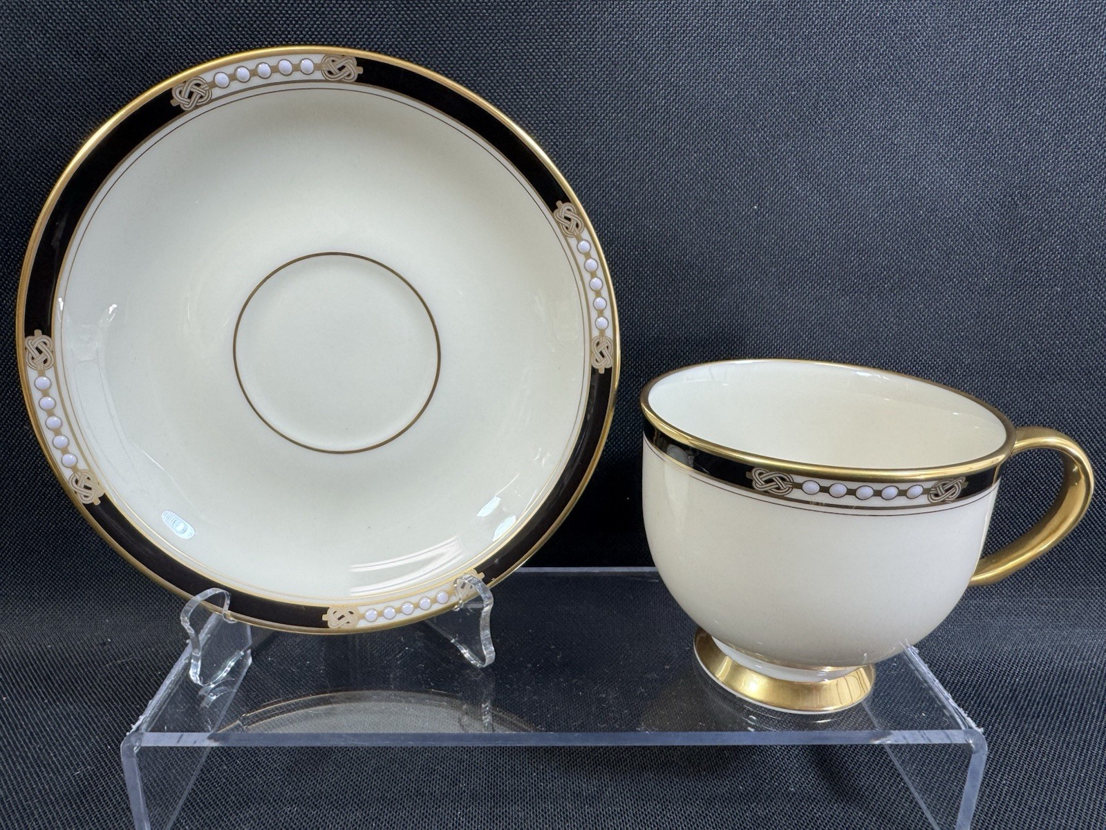 Lenox Presidential Hancock~Footed Cup and Saucer Set~1st Quality~Perfect~USA