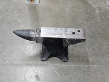 Cast Steel Anvil 100 Lbs Single Horn Anvil High Hardness Rugged Round Horn Anvil