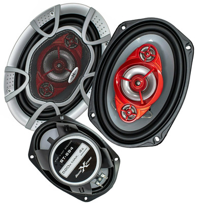 2x ELITE SOUNDSTREM 6x9'' 1040 Watt Max Power 4-Way Red Car Audio Coaxial Speaker