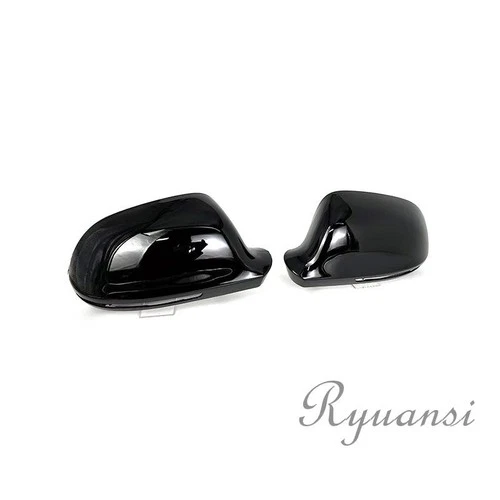Pair Gloss Black Rearview Mirror Cover Caps For Audi Q3 A3 S3 A4 S4 A5 S5 A6 S6