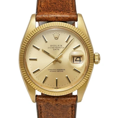 Rolex Oyster Perpetual 1503 Gold Gehäusegröße 34mm x 34mm Herrenuhr gebraucht #51712 - Bild 1 von 4