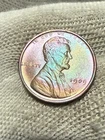 1909 VDB Philadelphia Mint Copper Lincoln Lustr AU +Wheat Cent High Grade Toned