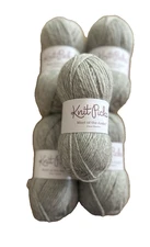 Lot of 5 Skeins Wool of the Andes Knit Picks Peruvian Wool Yarn "Dove Heather"