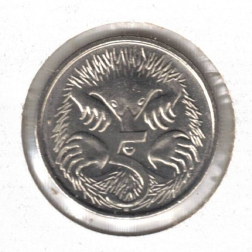 2025 AUSTRALIA Brillant Uncirculated Five Cent KCIII & Echidna Coin!