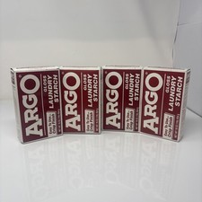 4!! Argo Gloss Laundry Starch Easy to Use Crisp Finish Discontinued NOS Sealed