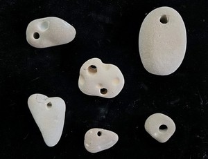 Hag Stone, Fairy Stone, Hex Stone, Naturally Formed, Beach Rock with Hole, Lot 