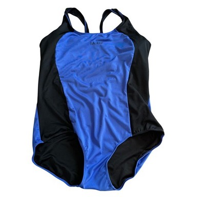 Baleaf Women's Blue Black Racerback One Piece Swimsuit Athletic Size 44