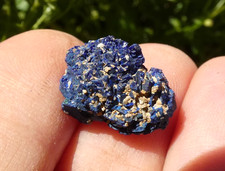 Azurite Chessylite bleu intense Chessy les Mines 1.5cm France collection ancien