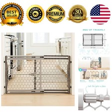 Safety 28-42 in Extra Wide Expandable Baby Gate Pressure Mounted Doorway Stairs