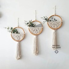 Makramee Wandbehang Rund Nordic Boho Geometri...