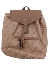 Zaino donna Guess stampa logo marrone medio tempo libero elegante poliuretano