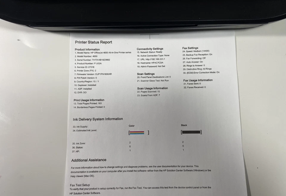 HP OfficeJet 4650 All-In-One Printer+Scan+Alexa+Copy+WiFi+AirPrint+Duplex+Photo - Image 3 of 4