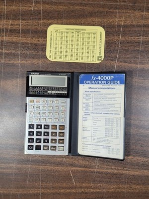 Casio Scientific Calculator Model: fx-4000P With Case & Guide Works Great