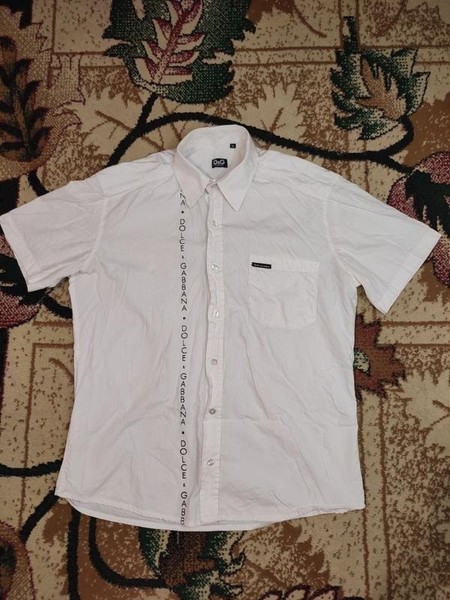 Men Dolce & Gabbana Shirt White Cotton XL