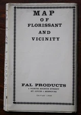 1960s Era Florissant Missouri Grandview Plaza map Shell Conoco Texaco Sinclair -