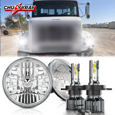 For Freightliner Fl112 Truck 7 Inch Round Projector Headlight H6024 6000k H4