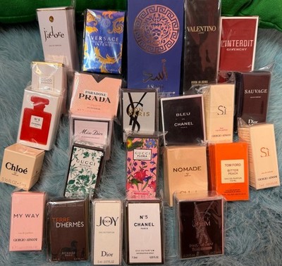Chanel Dior Gucci Versace Prada YSL Givenchy Collectible Perfume Miniatures Lot