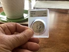 1958-D  Franklin Half Dollar In ACG holder Accugrade rattler sized hold FBL