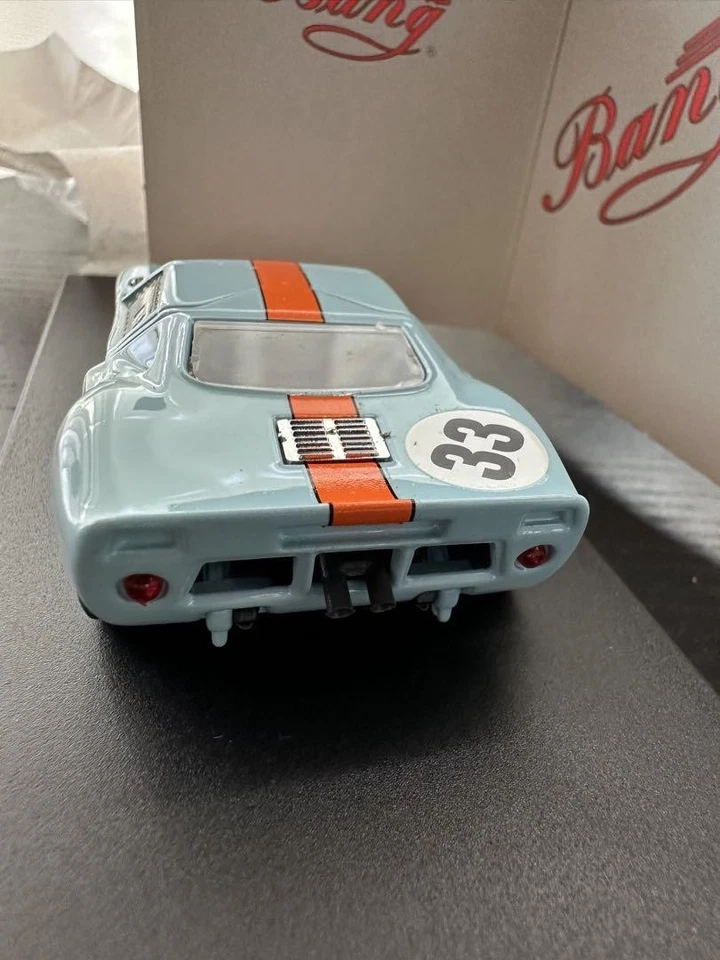 Raro Bang 1:43 Ford GT40 #33 Hecho a Mano Diecast Modelo de Coche Coleccionable con Caja Foto 4 de 4
