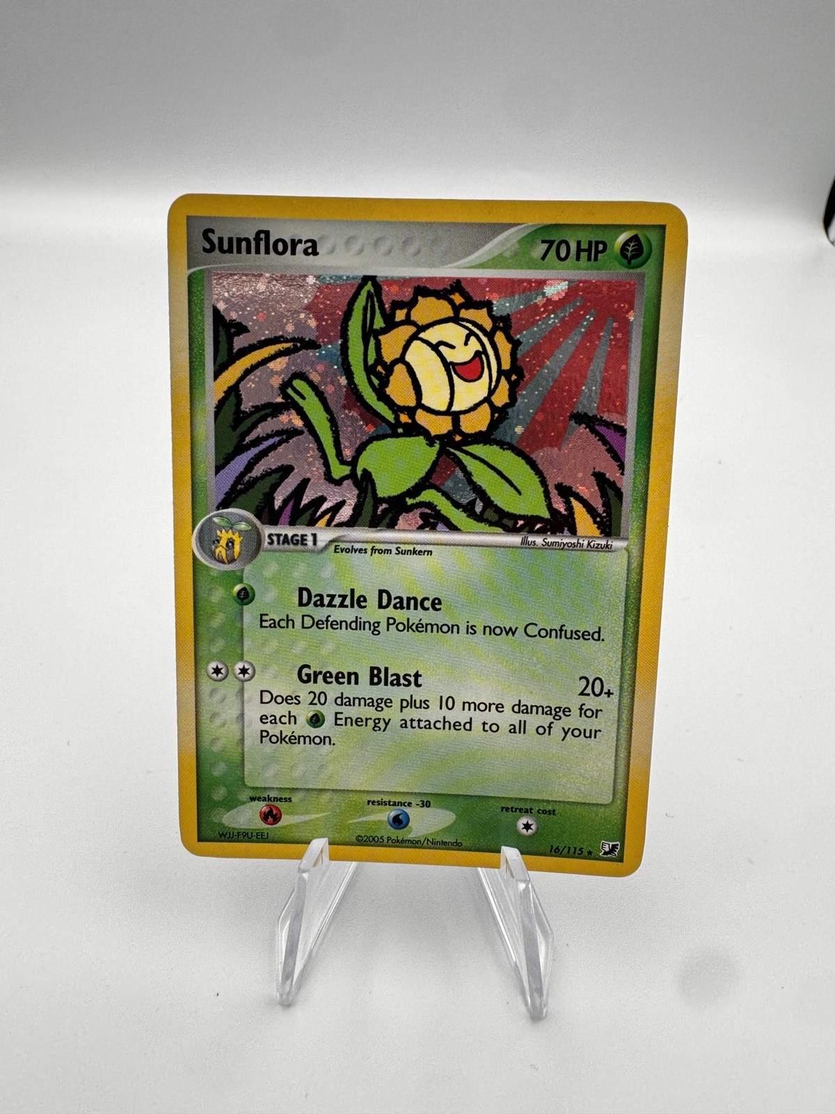 Sunflora 16/115 *SWIRL* EX Unseen Forces Holo Rare Pokemon TCG Card LP+/NM-
