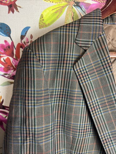 DAKS SIGNATURE MENS 42R MULTI CHECK MODERN TWEED JACKET - Picture 3 of 12