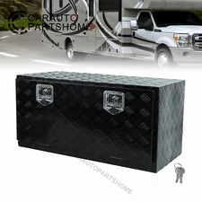 36 x 17 x 18 Inch Aluminum Truck Trailer Tool Box Pickup Underbody Truck Bed Box