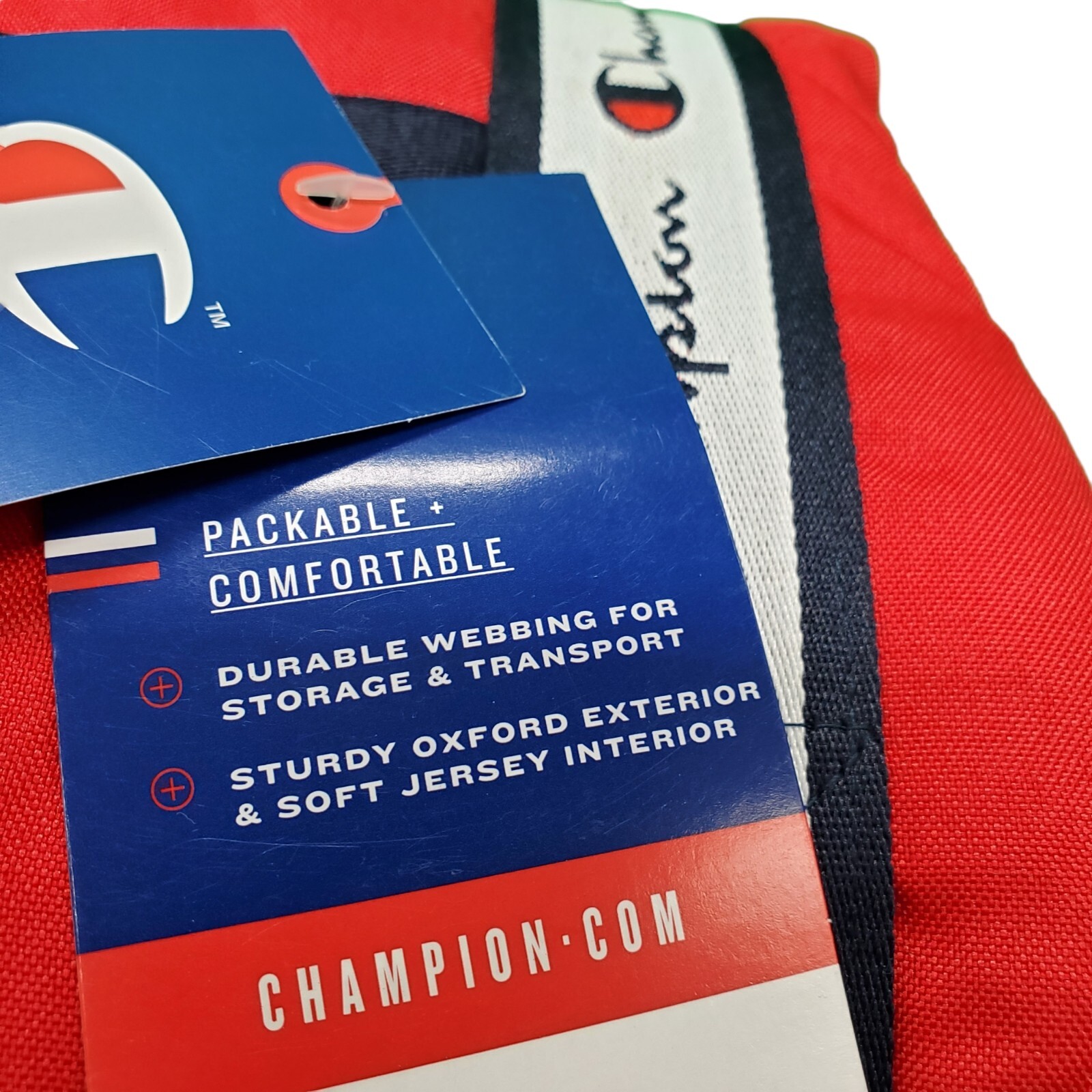 Champion Pet Stadium Blanket CP4034 GM111521 Medium 29"×39" Red Blue Handle