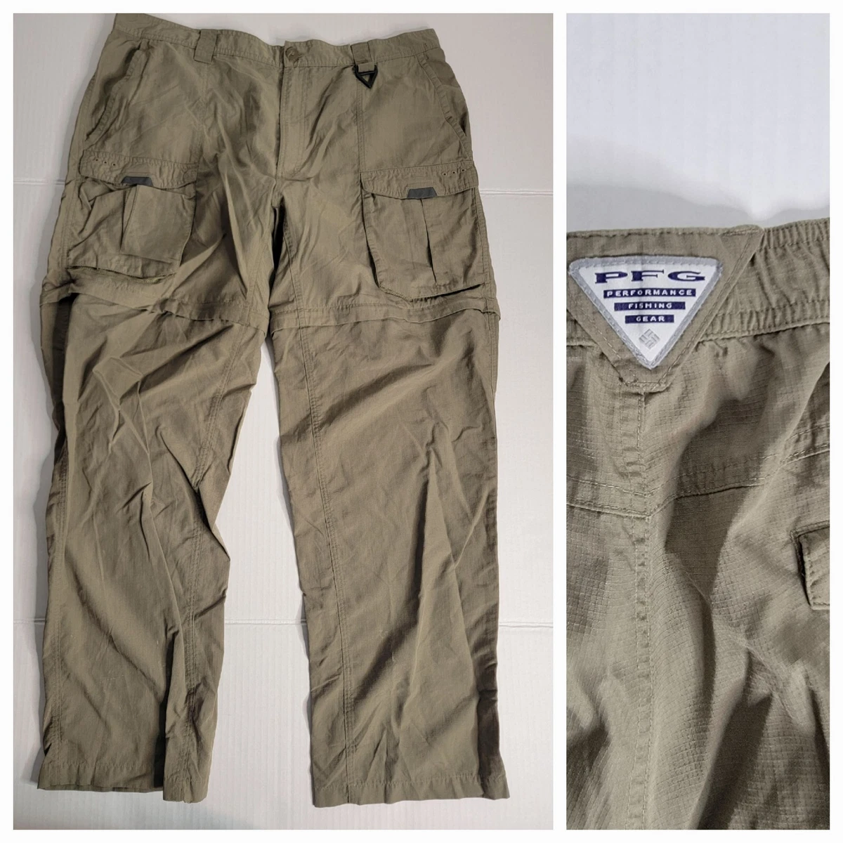 Vêtement Outdoor Respiration Anti-UV Pantalon Convertible Columbia Silver Ridge Homme - Taille 42, 91 Cm, Marron Fossile - Nylon Ripstop, UPF 50, Passe En Short Pantalon Columbia Silver Ridge