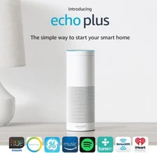 Amazon Echo Plus 1st Gen Music Speaker with Alexa Smart Home Hub ZE39KL White
