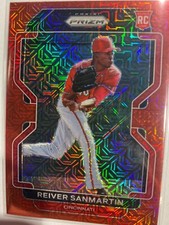 2022 Panini Prizm Tier II Red Mojo Prizm /149 Reiver Sanmartin #160 Rookie RC