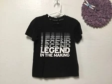 Xersion Boys T-Shirt Style Top Size 4T Black Graphic Short Sleeve 158