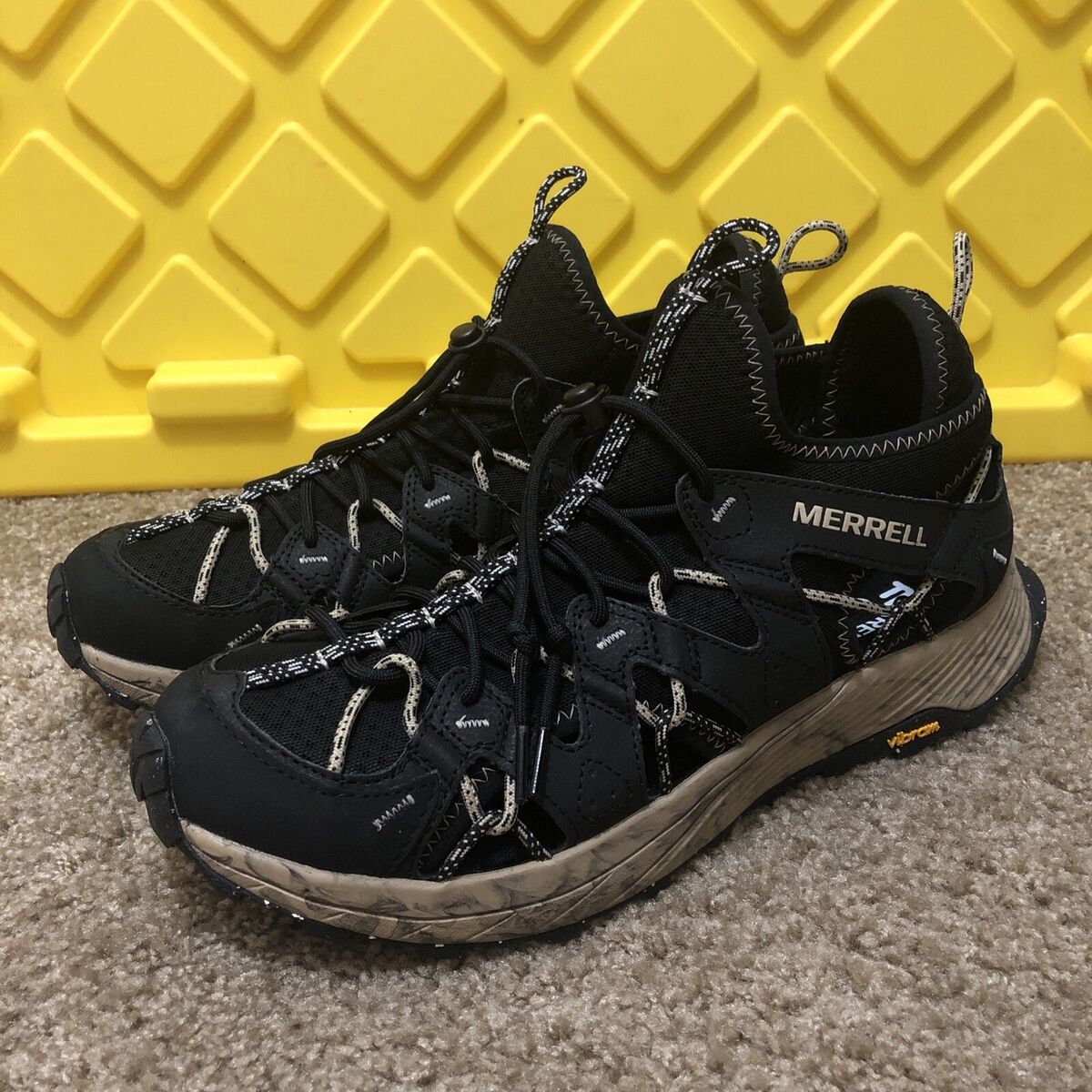 Merrell Moab Flight Sieve Men's 11.5 Black Trail Hiking Low Merrell Moab Flight Sieve Men's 11.5 Black Trail Hiking Low