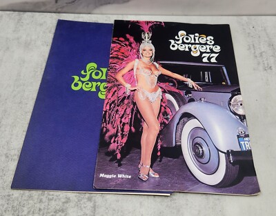 Folies Bergere Paper Ephemera Lot (2) Wine List Menu Program Maggie White 77