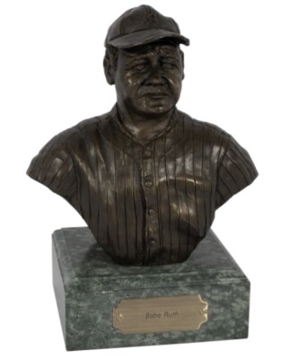 BABE RUTH BRONZE STATUE SOLID BUST HOF YANKEES SPORTS ICON 1993 VINTAGE ...