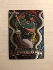 2022 Matt Olson Panini Prizm Illumination Baseball Card Insert #IL-12 Athletics