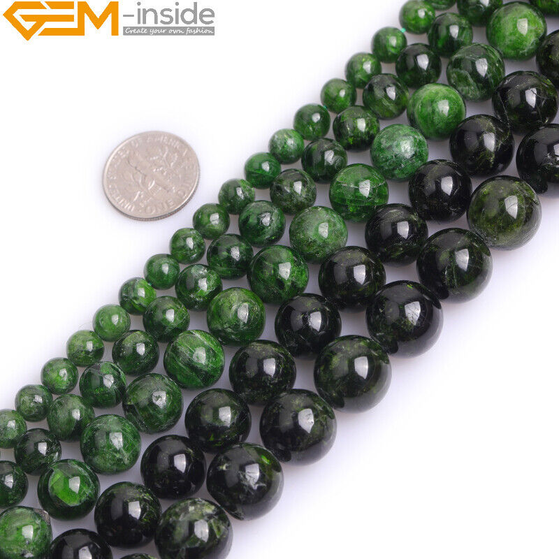 Natural Green Dopside Precious AAA Grade Round Loose Beads Jewelry Making 12mm WYPRZEDAŻ, 100% nowy