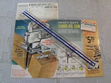 Texaco 6 Panel Color Ad for Sloan-Ashland Sabre-Jig Saw With Response Card 1965