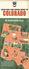 1966 CHEVRON OIL COMPANY Road Map COLORADO Denver Rocky Mountain National Park