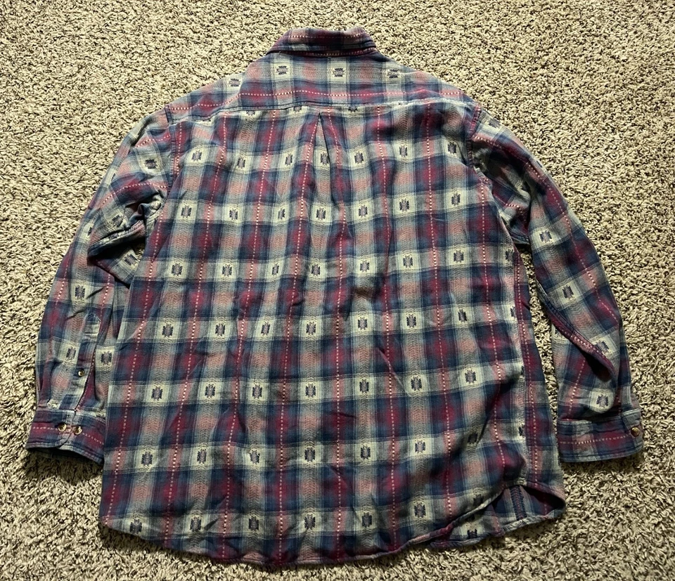 Camisa Orvis Para Hombres XL Cuello Lazo Abotonada Navajo Azteca De Colección Foto 4 de 4